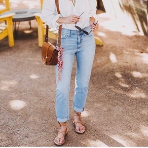 Madewell high rise straight jeans